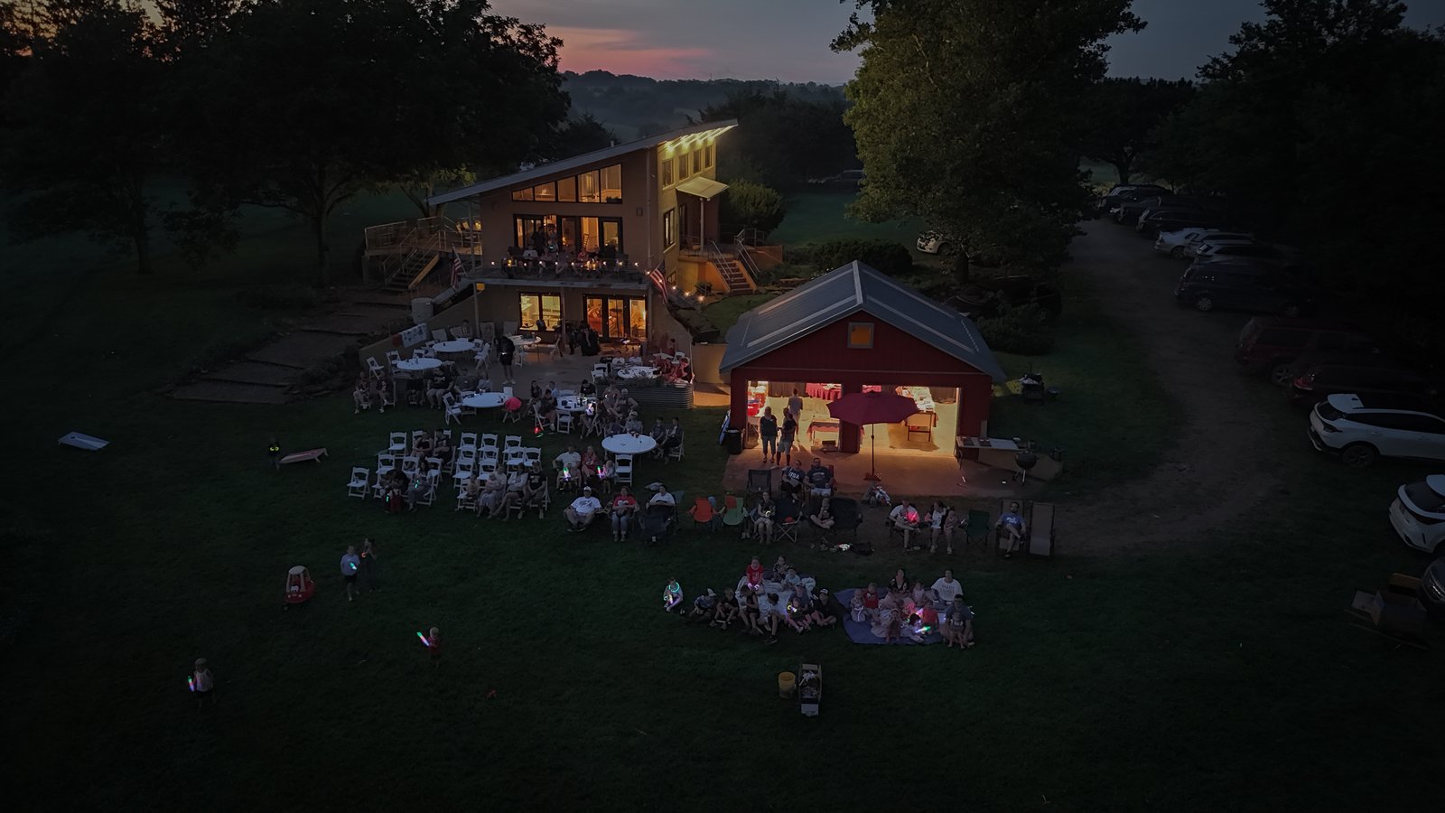 The same evening, from above